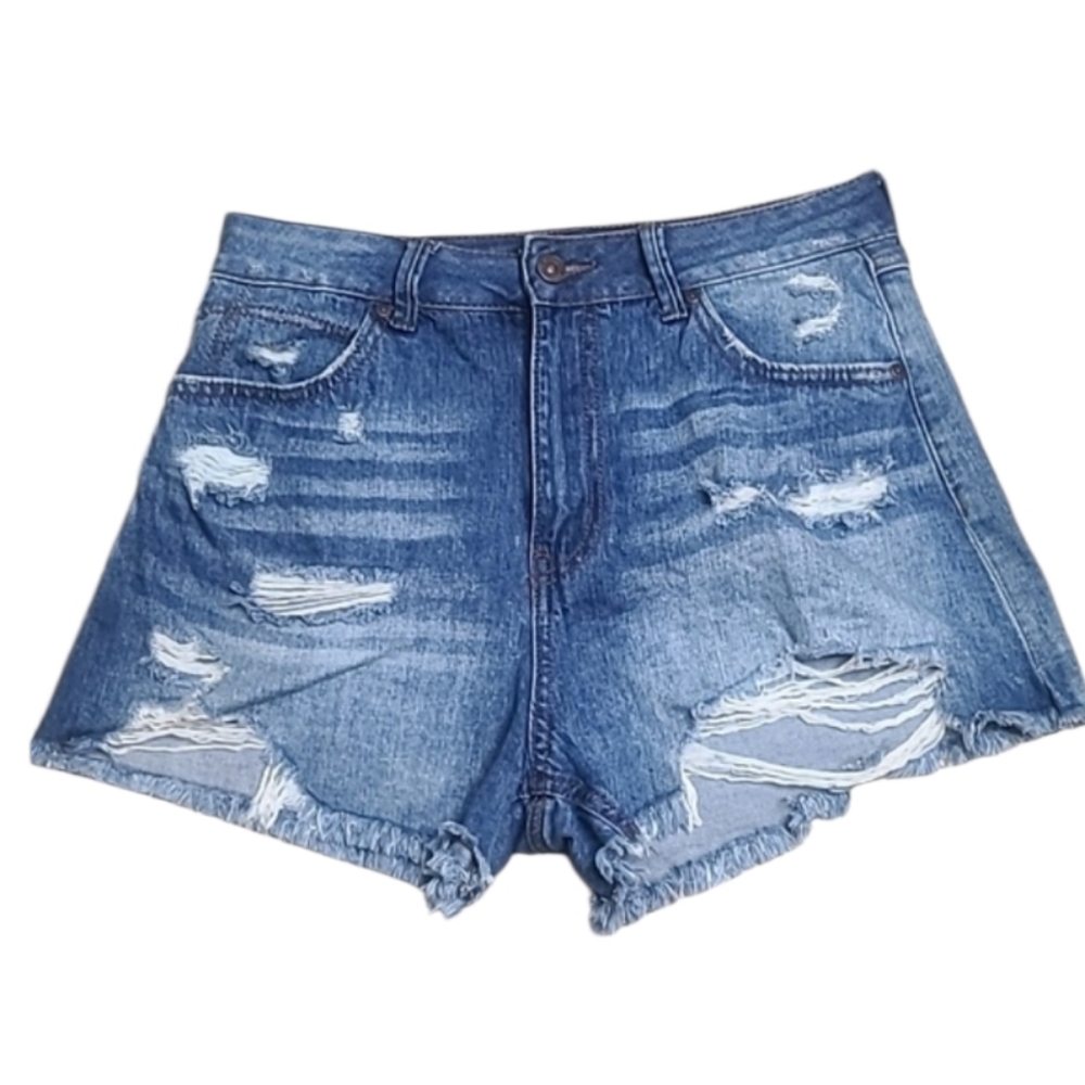 Rewash Super High Rise Vintage Reunion Denim Shorts